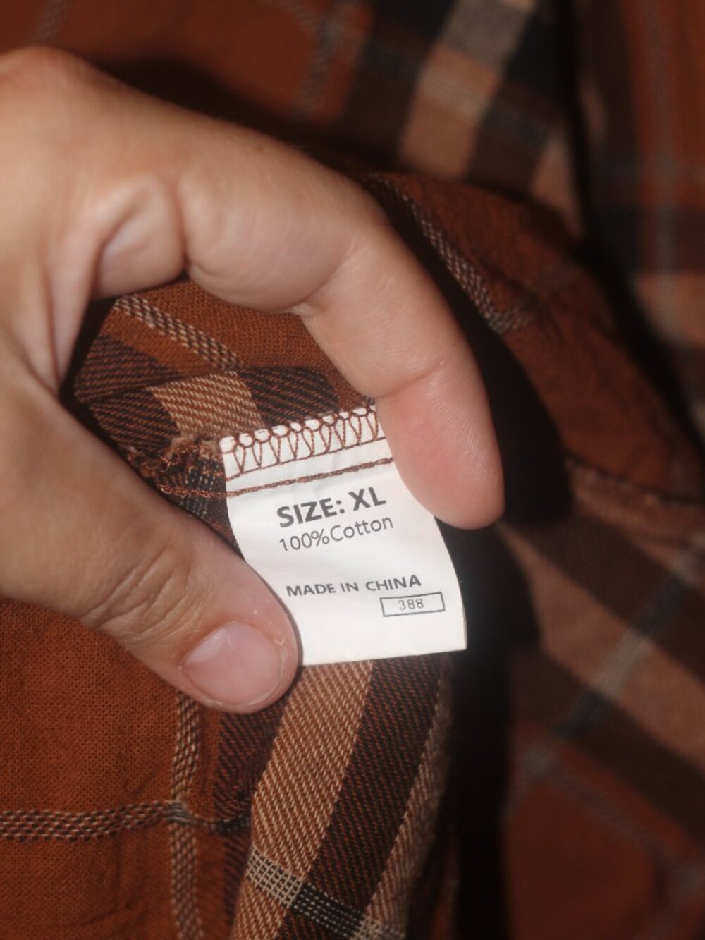 100% cotton plaid babydoll mini dress XL - Picture 3 of 6